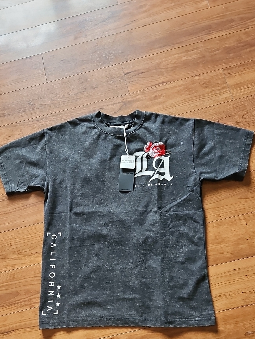 Jaqwin LA City of Angels Men's Black Graphic T-Shirt